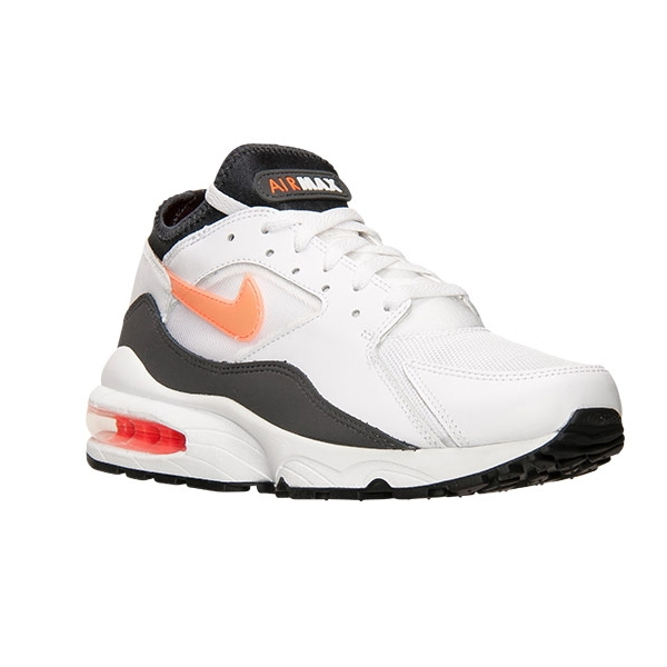 Mens Nike Air Max 93 Running Shoes - 306551 106 White/Hyper Crimson/Anthracite